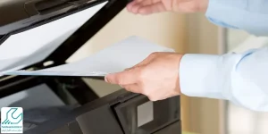 به هم چسبیدن کاغذ در دستگاه پی